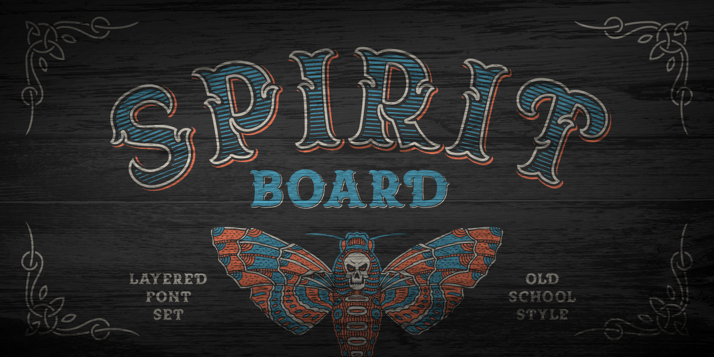 Пример шрифта Spirit Board